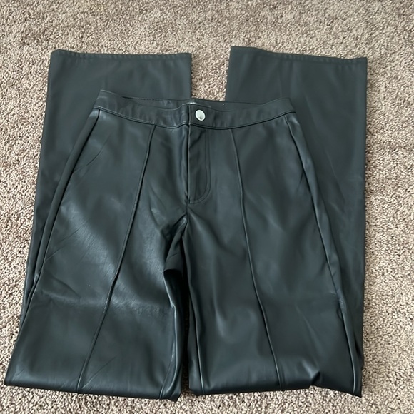 Wild Fable Faux Black Leather Wide Leg Pants For martinbd6029 - Picture 3 of 4